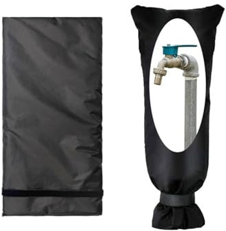 Surwin Housse pour Robinet Exterieur Jardin Housse de Robinet Jardin Imperméable Épaisse Protection Robinet Exterieur Réutilisables Couvercle Antigel pour Robinet Réfléchissante Noir (33x63cm)