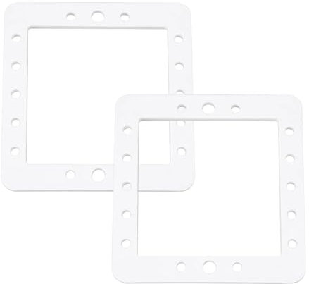 LT Easiyl Lot de 2 joints d'étanchéité à double couche 145 x 140 mm pour mini skimmer piscine Blanc