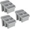 Pluto Packaging Grey Plastic 4 Compartment Caddy Holder High Grade Sink Tidy Cutlery Drainer Ideal For Kitchens (1)