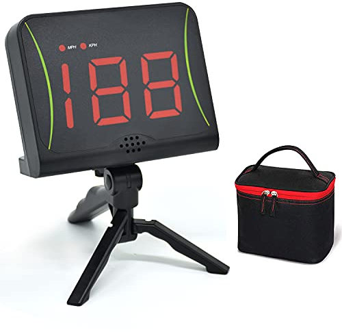 OYE Baseball Speed Radar Geschwindigkeitsmessgerät und Ballgeschwindigkeitsradar mit roter LED-Anzeige, Fußballgeschenke Geschwindigkeitsradar