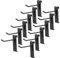 MUCKLILY 12 Stück Gitter Wandhaken Wandgitter Panel Organizer Allzweckhaken Gitterhaken Drahthaken Einzelhandel Zuhause Garage Ladendisplay Kleiderhaken Displayhaken Metall