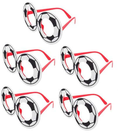 JOINPAYA 5 Stück Fußball Brillen Party Zubehör für Fußball Fans Dekorative Accessoires für Feiern und Veranstaltungen für Sport Events Geburtstagsfeiern und Festivals