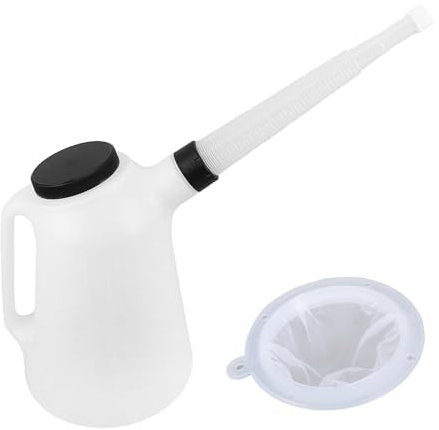 Oil Transfer Jugs With Long Spout Lid & Caps Engine Oil Measuring Container 5L Motor Oil Dispenser Container For Vehicles
