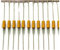 Fusible de resistencia PICO de acción rápida, 20 unidades, 2,4 x 7 mm, con cable axial, amarillo y negro(1A)