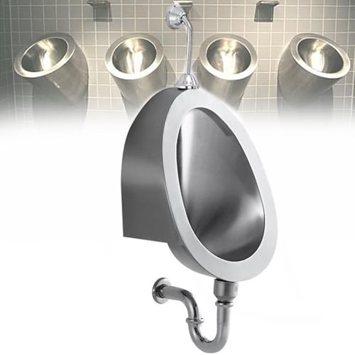 LJTHUU Kommerzielles Urinal mit Induktionsspülung aus Edelstahl, Urinal mit Wandsensor