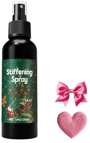 Fabric Stiffener Spray,Starch Spray for Stiffening Fabric,Fa/bric Stiffener,Fabr/ic Spr/ay,Spr/ay Starch for Fab/ric, Lace, Knitwear, Cotton, Wool, Denim, Silk, Linen,Transparent Stif/fener,30ml