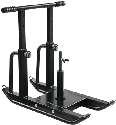 Luge lestée fitness 200 kg 5 hauteurs réglables en acier robuste | Traîneau d'entraînement compatible avec plaques de poids de 1,27 cm, entraînement de force à la maison, salle de sport