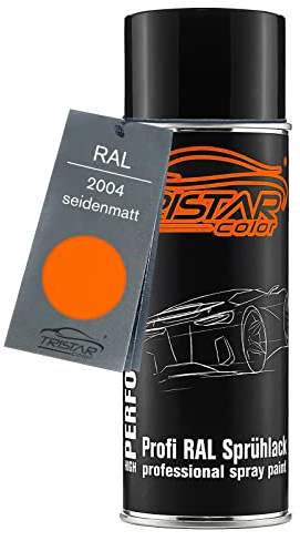TRISTARcolor RAL 2004 Reinorange seidenmatt Lack Spraydose | Sprühdose 400 ml, schnelltrocknend