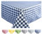 Wachstuch Tischdecke Abwaschbar Eckig 140 x 240 cm Kariert Karo Blau