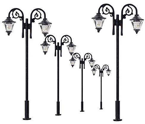 Evemodel LYM61 5 Stk. Spur H0 1:87 Modell LED Zwei Lichter Parklaternen Leuchte Lampen 67mm 3V