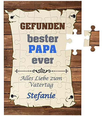 Puzzle mit Name als Geschenk zum Vatertag