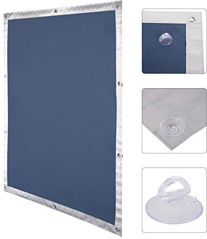 Laneetal 1100019 Tenda Oscurante Portatile con Ventosa Tenda da Sole per Finestra Tetto Protezione Termica 96x115 cm Blu