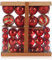 com-four® 72x Weihnachtskugeln, Christbaumkugeln bruchsicher aus Kunststoff für Weihnachten, Baumschmuck für den Christbaum mit Anhänger