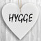 Herzschild Holzherz Holzschild 16 x 16 cm Hygge weiß Dekoschild Wandschild Schild Holz Geschenk