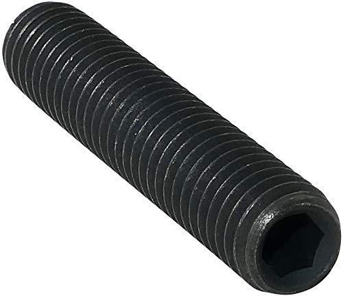 AERZETIX - Juego de 10 - Tornillo de Bloqueo/Apriete Hueco de extremo plano - Punta sin cabeza - Hexagonal/Allen 6 lados M8x40 - Cuerpo cilíndrico - Bricolaje - Acero - DIN 913 BI - Negro - C45358