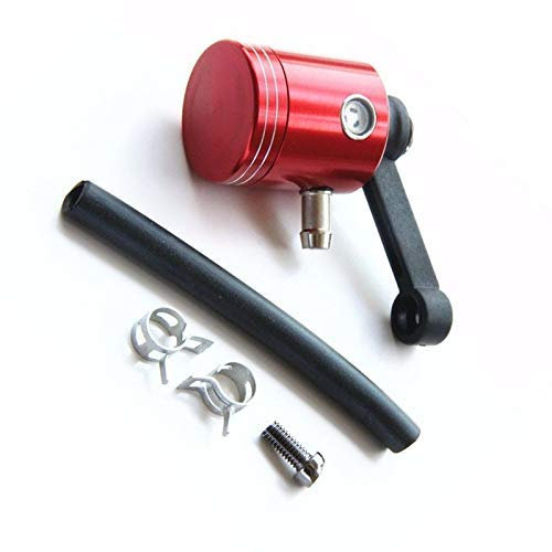 CNC Universal Motorrad Vorderrad Bremsflüssigkeit Ölbehälter Hauptbremszylinder Für Honda Kawasaki Suzuki Yamaha Sport Bike Street Bike (Rot)