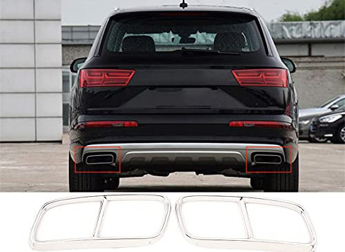 Auto Auspuffblende Auspuff Blende Edelstahl Auspuff Abdeckung FüR Q7 4M 2016-2018 Auspuffblenden Endrohre Blenden Car Styling Externes ZubehöR