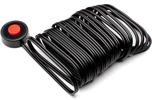 FARBIN Runde rote Kappe Schalter, Horn Druckknopf Schalter mit 3 Meter Draht, SPST Tactile On Off, DIY Elektronik Zubehör (Roter Fleck-Knopf)