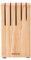 Brabantia Profile Messerblock aus Holz, Holz, Matt Steel, für 5 Messer, 260469