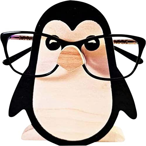 Winnsell Porta occhiali in legno, 3D puzzle in legno supporto per occhiali da sole porta occhiali da sole espositore regali casa ufficio scrivania decorazione per bambini adulti (pinguino)