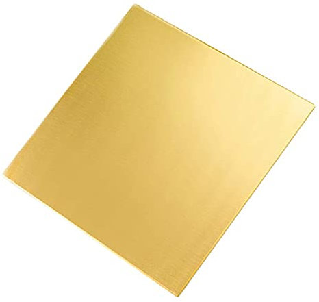 Dxcaicc Brass Sheet Metal 5mm Brass Metal Thin Sheet Plate Sheet Foil Plate for DIY Handmade Material Metalworking,100x100x5mm