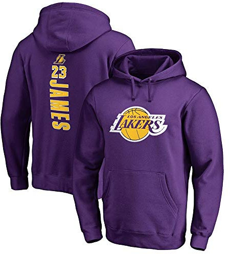 KEPL Pullover Manica Corta Basket Abbigliamento Sportivo Lakers Felpa Uomo NBA Manica Lunga con Cappuccio Felpa Outdoor Uomo Viola Manica Lunga,S