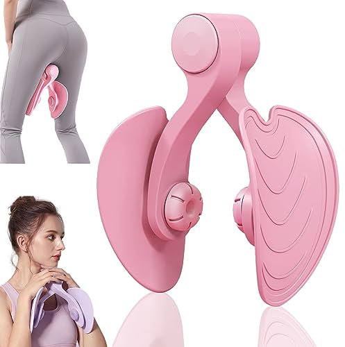 Beckenbodentrainer Beintrainer, Trainingsgerät für Weibliches Gesäß, Trimmer-Innenschenkel, Arm-Bein-Trainer, Beinpresse für Postpartum Korrektur Gesäß Beinarm Brust ​Arm und Beintrainer (Rosa)