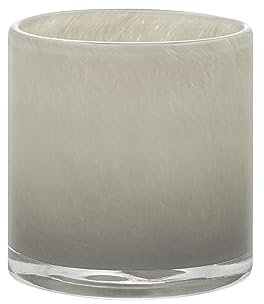 blomus Windlicht -SAGA- | Kerzenhalter aus Glas | Farbe Mourning Dove | Größe M | Ø12 x 12H cm | für Innen- und Außendekoration