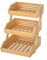 Bamboo Fruit Basket, 3-Tier Fruit Vegetable Bowl Holder Detachable Bread Vegetables Storage Stand for Kitchen Countertop, Snacks Rack in Home Kitchen and Office(30 x 33 x 41cm)