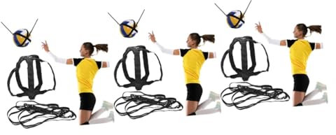 Sosoport 3juegos Entrenamiento De Voleibol Ajustable para De Habilidades De Remate y Coordinación Herramienta De Práctica Principiantes para Entrenamientos Casa y Gimnasios