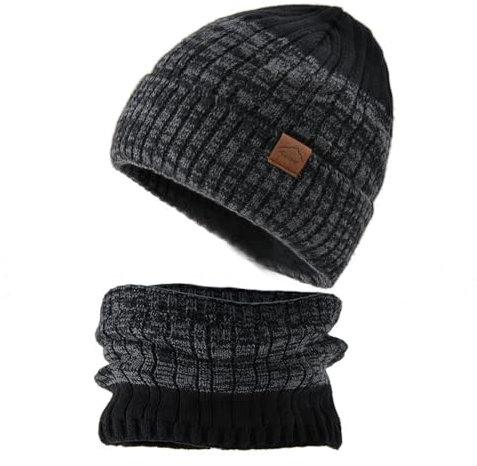 BISONBLUE Strickmütze Damen Mütze Frauen Wintermütze Caps Beanie Hats Herbst- Und Winter-Outdoor-Wollmütze Für Männer Und Frauenliebhaber, Unisex-Strickmütze, Plüsch- Und Verdickte Warme Mütze