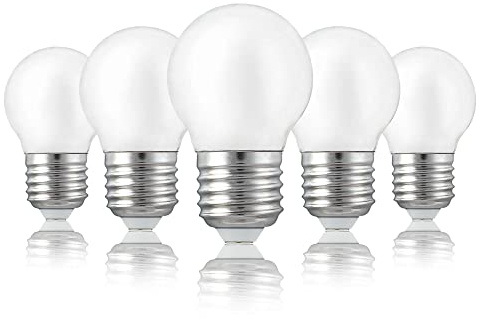 hellum LED Birne E27, Glühbirne mit 2,2W als Ersatz für Glühbirne 25W, Mini Globe 250 Lumen 2700 Kelvin, Vintage warmweiß, LED Glühlampe E27 in matt für LED Beleuchtung, 5 Stück 220469