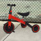 OHMG Kinderkraft 3-in-1-Kinderrad, mitwachsend, Laufrad, skalierbar, Babykinderwagen, Trike Baby, mitwachsend, mit abnehmbaren Pedalen (Rot (3 in 1)