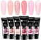 UR SUGAR Polygel Ongle 90g, Gel Extension Ongle 6 Couleurs Rose Transparent Pailleté Gel Construction Ongle UV, Polygel kit Acrygel Ongle pour Manucure Nail Art Debutant et Professionnel