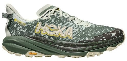 HOKA Men's Speedgoat 6 GTX Sneaker, Sea Glass/Fern, 6 UK