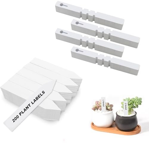 eupdd 400 Etichette per Piante: Bianco Marcatori per Piante, Etichette Piante Impermeabili, Etichette Giardino di Plastica, Cartellini per Piante, Etichette per Piante da Giardino