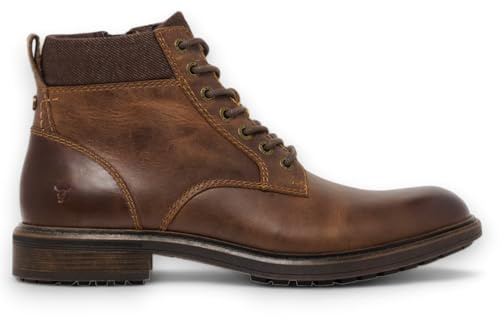 Windsor Smith Stivaletti Chelsea Chukka da Uomo in Pelle Marrone - Beau