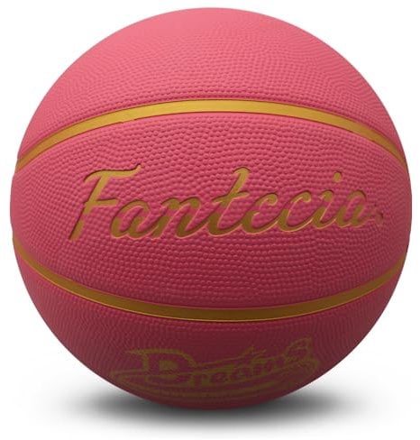 Fantecia Basketball with Pump Size 7,Street Basketball for Indoor Outdoor Training, Women Men Adult Use