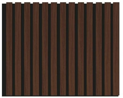 Dekorative Akustikpaneele für Wände, Wandpaneele Design Holzoptik, schalldichte Paneele für Decke cm 60 x 275 (1,65 m²) (Nussbaum)