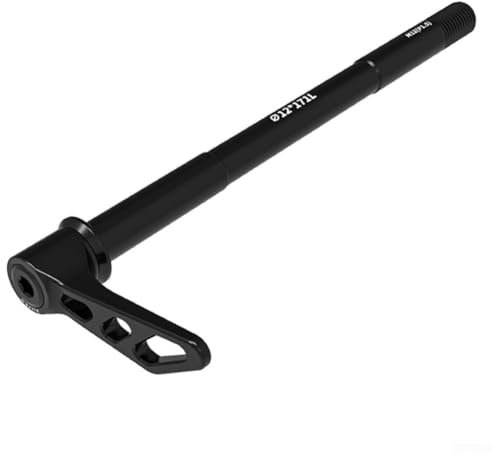 MeevrgR Asse passante per bicicletta, 12 x 100 mm, asse anteriore/posteriore a sgancio rapido per strada/MTB (colore nero, lunghezza 126 mm)
