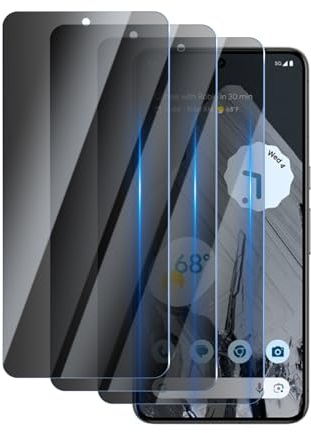 YUXINDZ 3 Stück Sichtschutz Schutzfolie für Google Pixel 8 Pro, Anti-Spy Displayschutz Folie Blickschutzfolie, 9H Härte, Anti-Kratzer, Bläschenfrei
