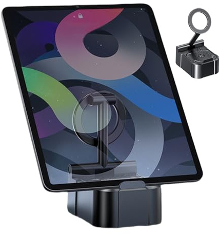 Support pour téléphone de bureau – Support magnétique avec haut-parleur sans fil intégré, base portable pour haut-parleur et banque, utile pour la maison Voyage et le camping