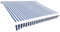 Tenda da sole in tela blu e bianca 450 x 300 cmCasa e giardino Prato e giardino Outdoor Living Tende da finestra e porta