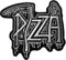 Papapatch Pizza Grim Reaper Skull Ghost God Of Death Sense Motorrad Reiten Reiter Biker Weste Jacke Bestickt Aufnähen Aufnäher - Schwarz (PIZZA-GRIM-BKWH)