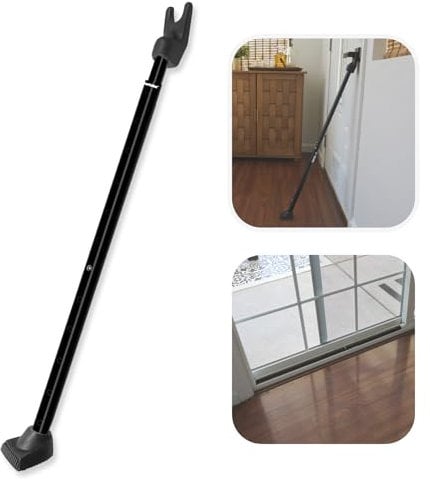 SECURITYMAN SECURITYBARB Barra di Sicurezza Regolabile per Porta Scorrevole, Nero, 1 confezione