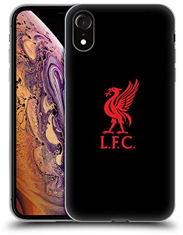 Head Case Designs Officially Licensed Liverpool Football Club Red Logo On Black Liver Bird Gel Case [Military Grade Protection] Compatible With Apple iPhone XR