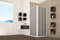 Taco Box Doccia PVC Angolare Soffietto Riducibile (80-60x80-60 CM) Bianco