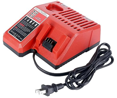 M18 & M12 Rapid Charger Replacement for Milwaukee 48-59-1812 12V&18V XC Lithium Ion Battery 48-11-1850 48-11-1840 48-11-1815 48-11-1828