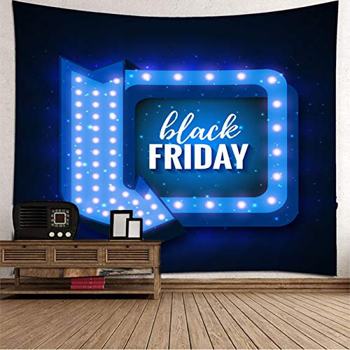Bishilin Tapisserie Wandteppich 300x260CM Wandteppich Hippie Pfeil “Black Friday” Wandbehang Wohnzimmer, Wandtuch Wandteppich für Schlafzimmer Wohnzimmer Deko
