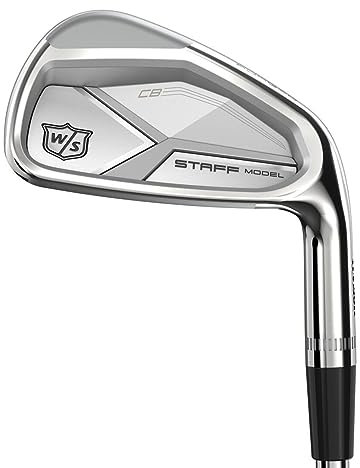 Wilson Staff Golfschläger-Eisensatz, Staff Model CB, 4-PW, S-Flex, Für Rechtshänder, Schaft aus Stahl, 7-teilig, Silber, WGR200035S